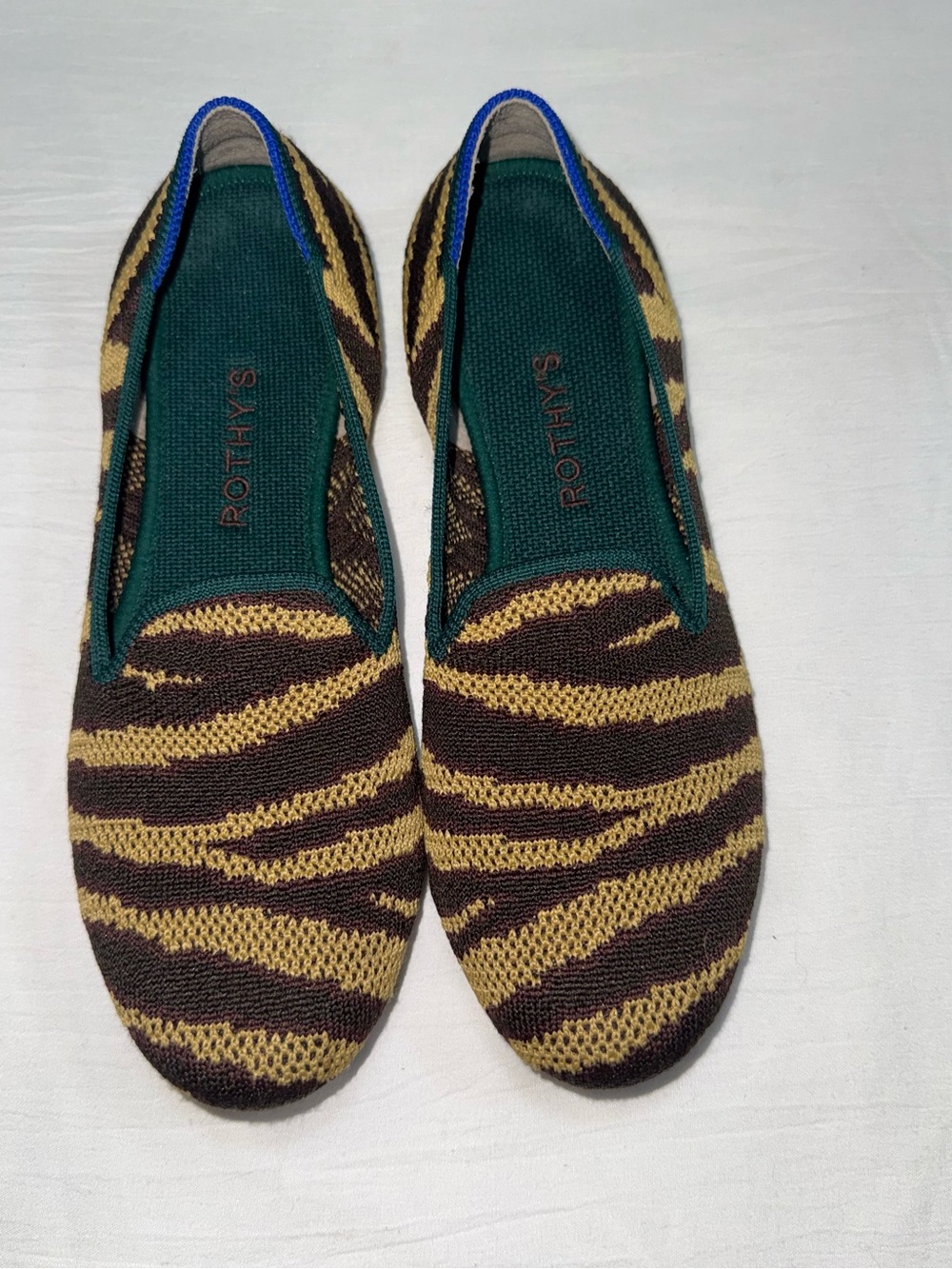 🤎 Rothy’s Tan & Brown Zebra Print Flats – Women’s Size 8 🤎 - Picture 1 of 4